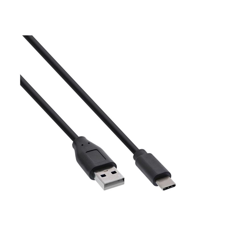 MicroConnect 2.0 USB-A - USB-C -kaapeli, 5m, musta