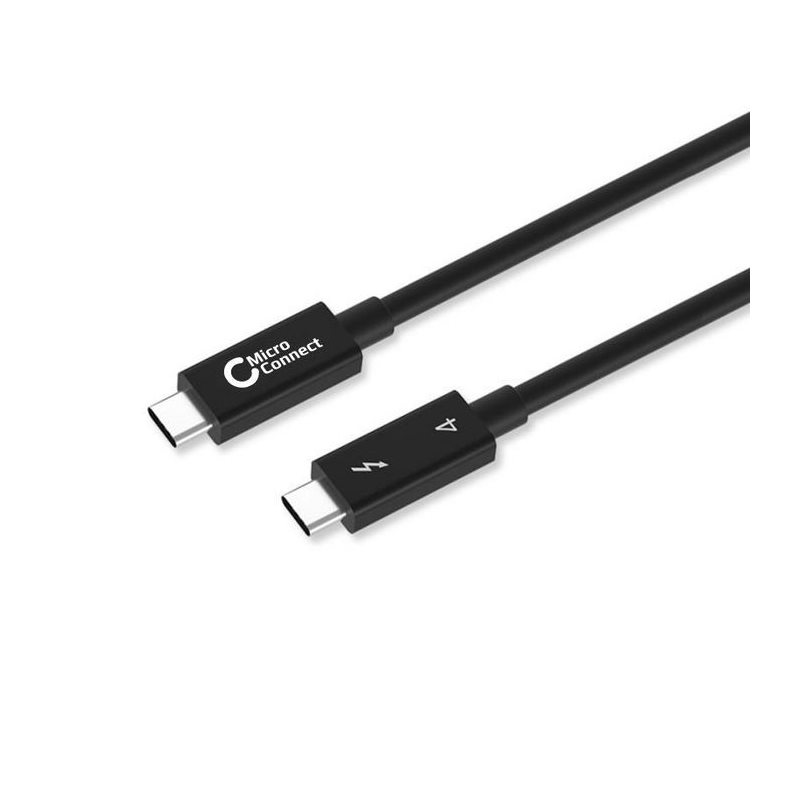 MicroConnect Thunderbolt 4 -kaapeli, 1,5m, musta