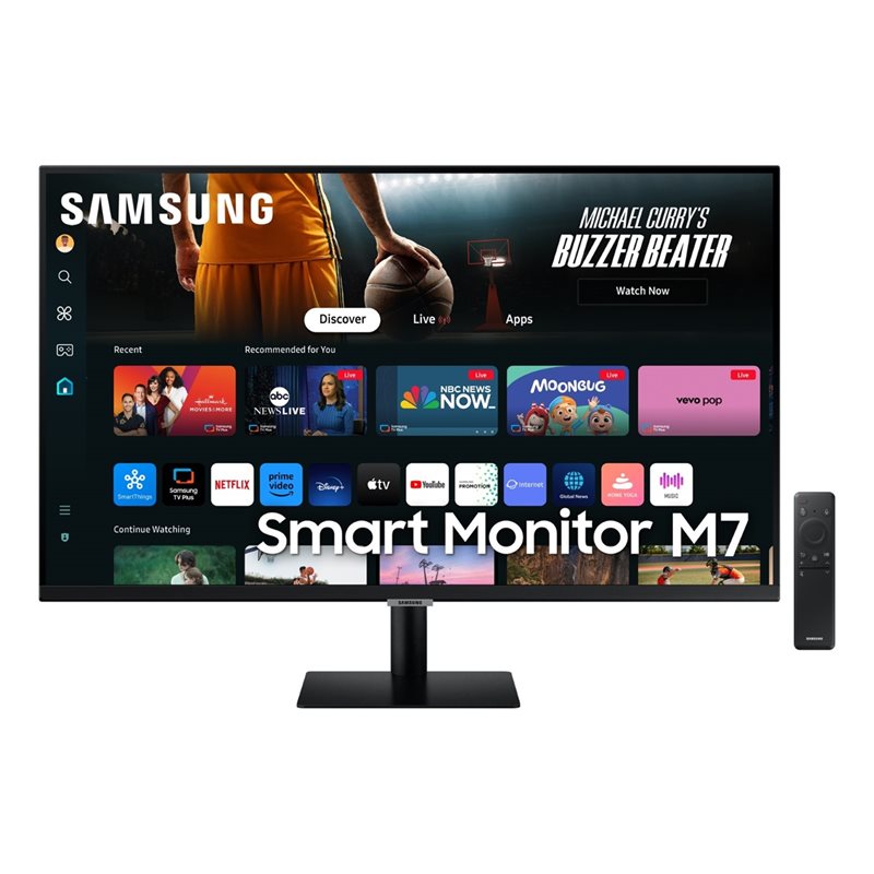 Samsung 32" Smart Monitor M7, 4K UHD -monitori, musta