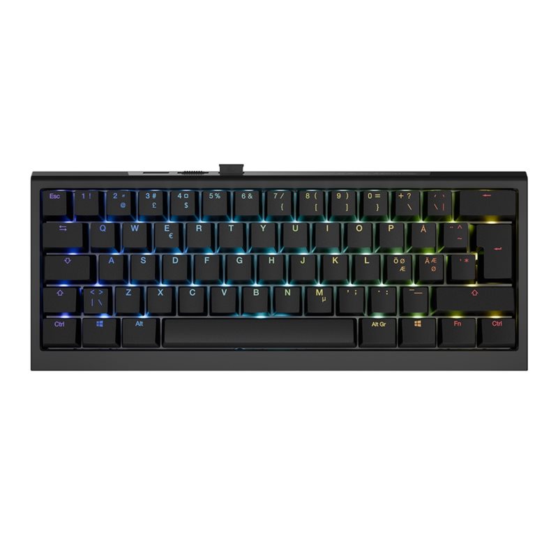 Ducky One X Mini Wireless, Ducky induktiiviset kytkimet, RGB LED, langaton näppäimistö, musta