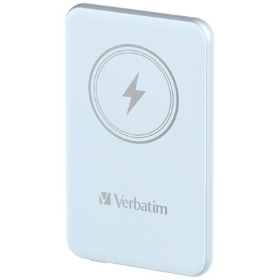 Verbatim 5 000mAh varavirtalähde, Magsafe, USB-C PD 20W, sininen