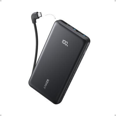 Anker 10000 mAh Zolo Power Bank, varavirtalähde, 2x USB-C, USB-A, musta