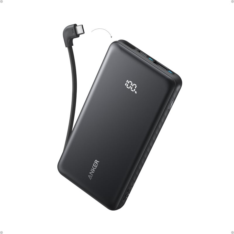 Anker 10000 mAh Zolo Power Bank, varavirtalähde, 2x USB-C, USB-A, musta