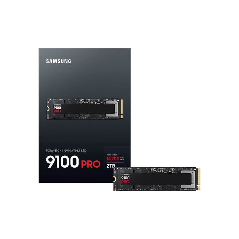 Samsung (Outlet) 2TB 9100 PRO SSD-levy, PCIe 5.0 x4, NVMe 2.0, 14 700 / 13 400 MB/s