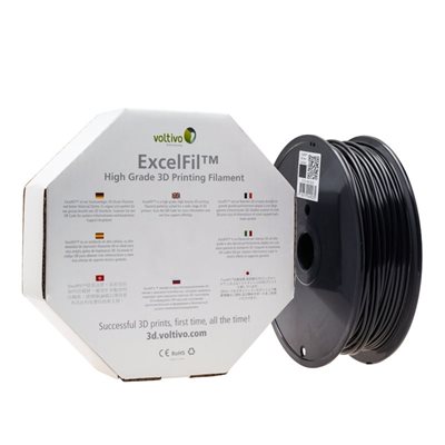 Voltivo ExcelFil 3D tulostuslanka, ABS, 3mm, musta