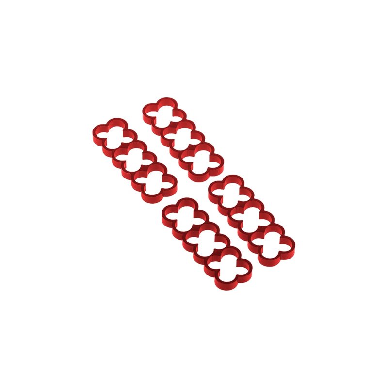 Alphacool Eiskamm Alu X12 - 4mm punainen - 4kpl