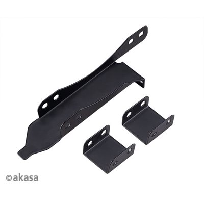 Akasa PCI Slot Bracket for Mounting One/Two 120mm Fans, tuulettimien asennusrautasarja, musta