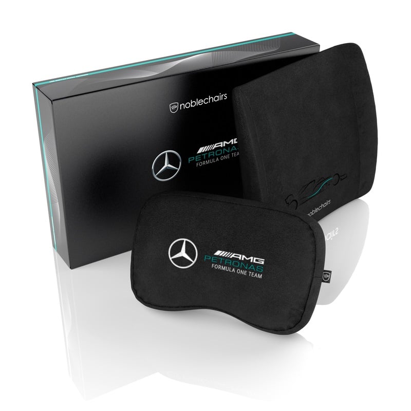 noblechairs Mercedes-AMG Petronas -tyynysarja noblechairs-pelituoleille, muistivaahto, musta