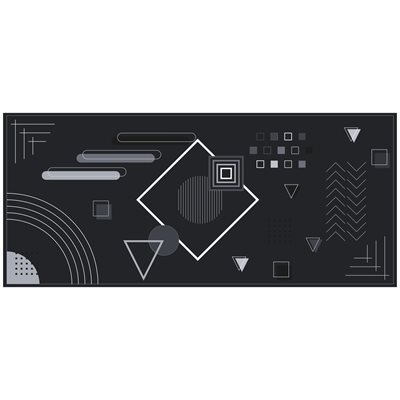 Mighty Setup Geometric Glitch - Black, kankainen pelihiirimatto, grafiikka