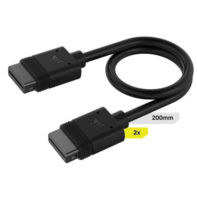 Corsair iCUE LINK Cable - 2 x 200mm, musta
