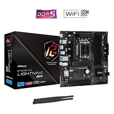 ASRock B760M PG Lightning WiFi, mATX-emolevy