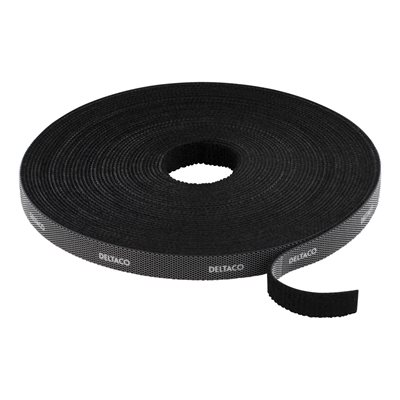 Deltaco Tarranauha rullassa, leveys 10mm, 10m, musta