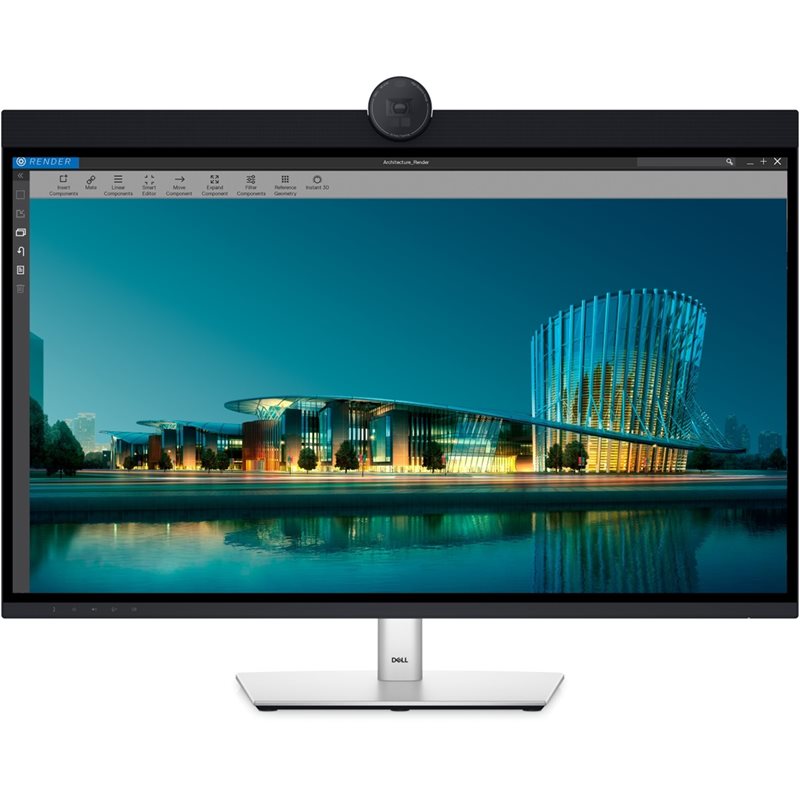 Dell 31,5" UltraSharp U3224KBA, 6K-monitori, hopea/musta