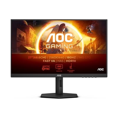 AOC 27" Q27G4XN, 180Hz QHD-pelimonitori, harmaa/musta