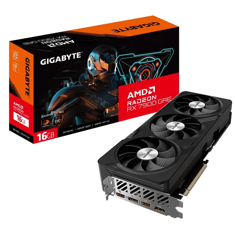Gigabyte (Outlet) Radeon RX 7900 GRE GAMING OC -näytönohjain, 16GB GDDR6