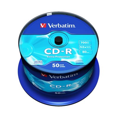 Verbatim Extra Protection CD-R 700MB/80min, 52x, spindle, 50kpl