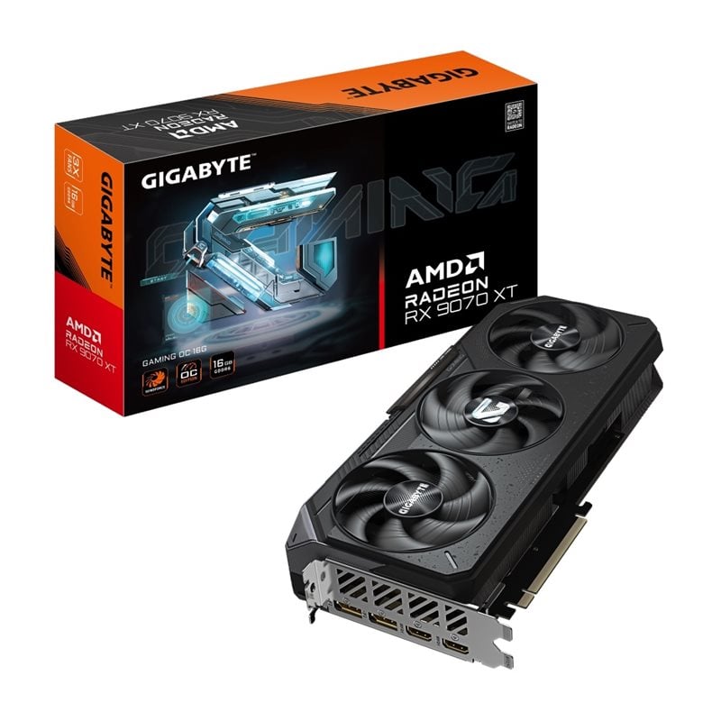 Gigabyte Radeon RX 9070 XT GAMING OC -näytönohjain, 16GB GDDR6