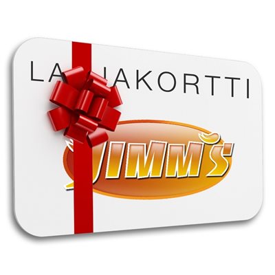 Jimm's Lahjakortti (voimassa 12 kuukautta ostopäivästä)