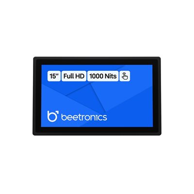 Beetronics 15,6" Full HD -kosketusnäyttö, metalli