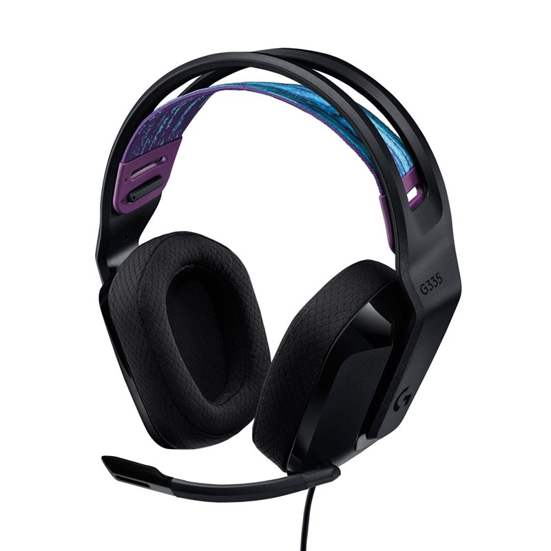 Logitech G335 gaming headset -pelikuulokkeet mikrofonilla, musta
