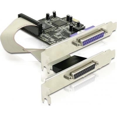 DeLock Rinnakkaisportti DB25 x2, PCIe x1 -lisäkortti