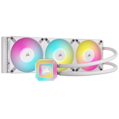 Corsair iCUE H150i ELITE CAPELLIX XT, 360mm AIO-nestejäähdytysratkaisu prosessorille, valkoinen