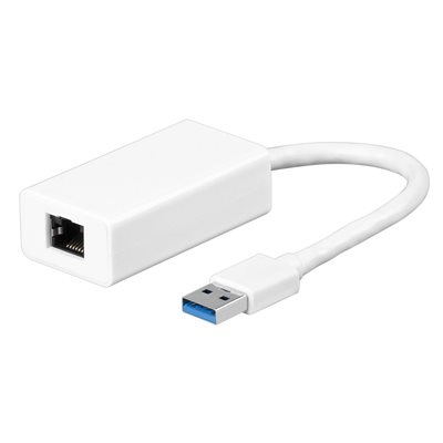 MicroConnect Gigabit Ethernet -verkkoadapteri, 3.0 USB-A, valkoinen