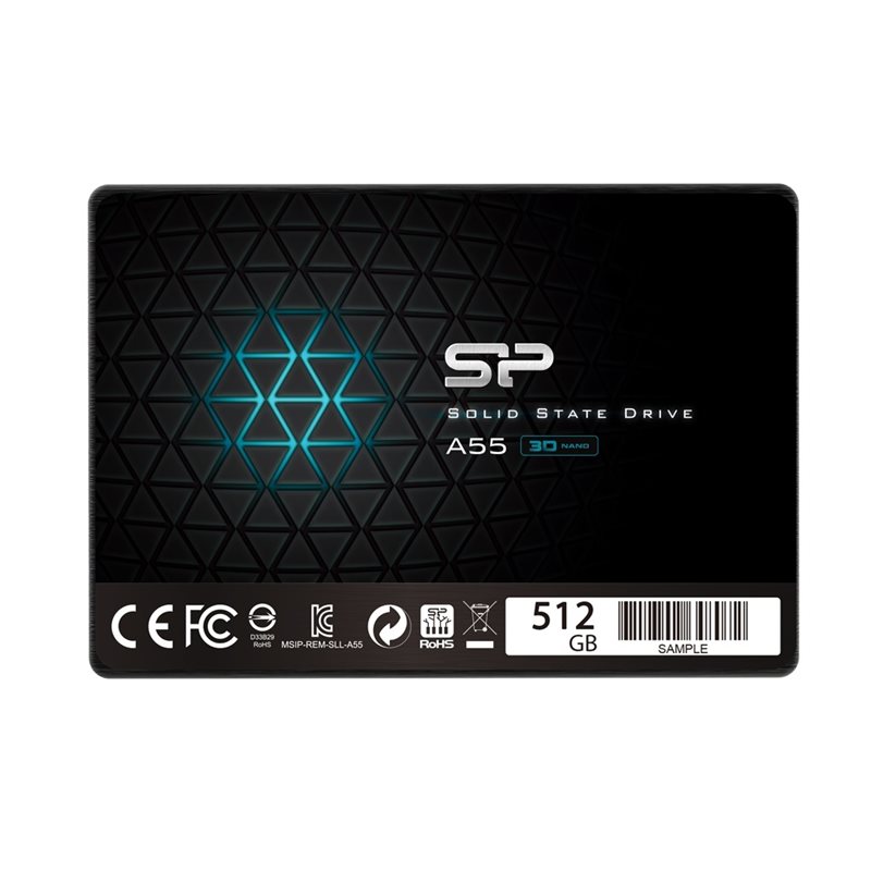 Silicon Power 512GB Ace A55, 2.5" SSD-levy, SATA III, 500/450 MB/s