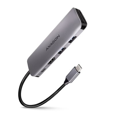 AXAGON 3.2 Gen1 USB-C 5-in-1 -telakka, hopea