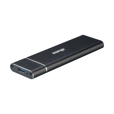 Akasa Ulkoinen kotelo M.2 SATA SSD-levylle, 3.2 Gen2 USB-C, musta