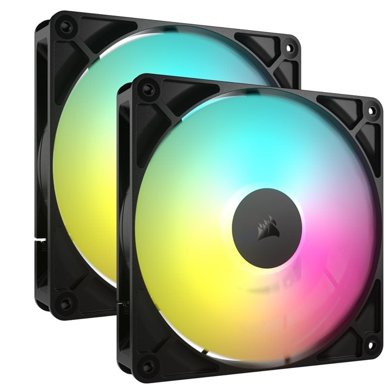 Corsair RS140 ARGB - Dual Pack, 140mm PWM-laitetuuletinsarja, musta