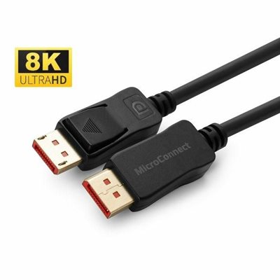MicroConnect DisplayPort 1.4 -näyttökaapeli, 3m, musta