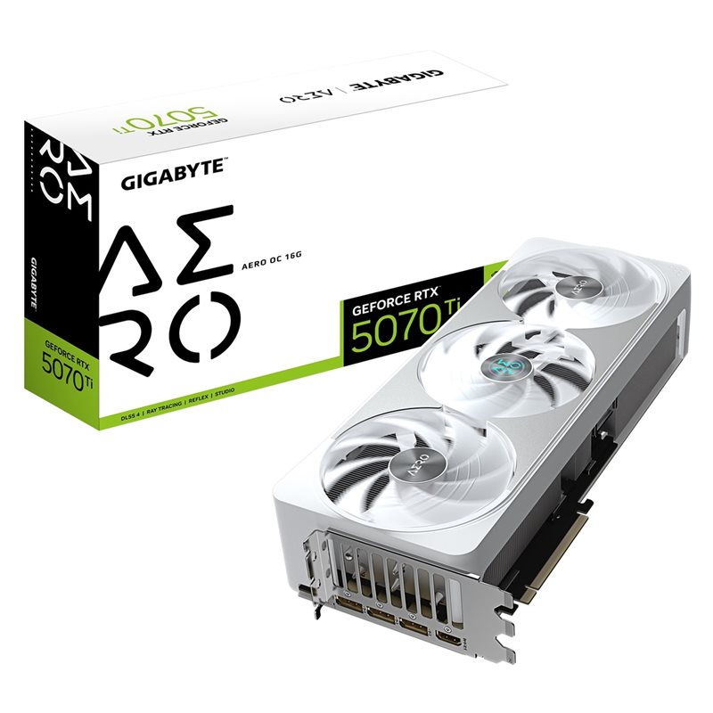 Gigabyte GeForce RTX 5070 Ti AERO OC -näytönohjain, 16GB GDDR7