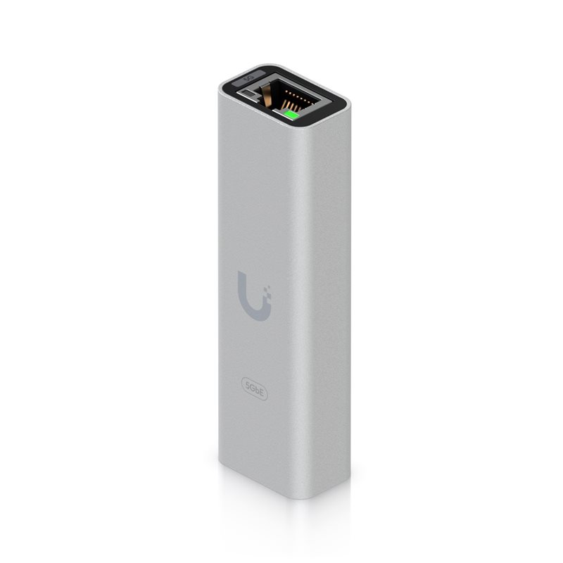 Ubiquiti 5 Gigabit Ethernet -verkkoadapteri, 3.2 Gen1 USB-C, hopea