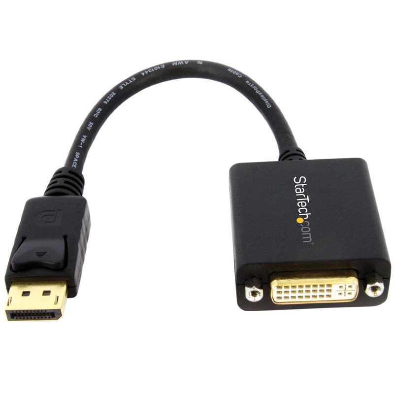 StarTech.com DisplayPort 1.2 -> DVI-D Single Link -adapteri, musta