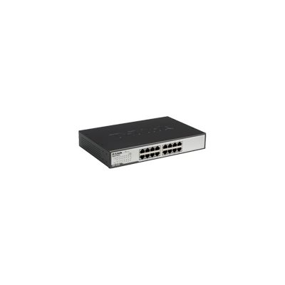 D-Link D-Link kytkin, 16x10/100/1000Mbps, RJ45, 19"