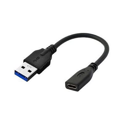MicroConnect 3.2 Gen1 USB-A -> USB-C naaras -adapteri, 0,2m, musta