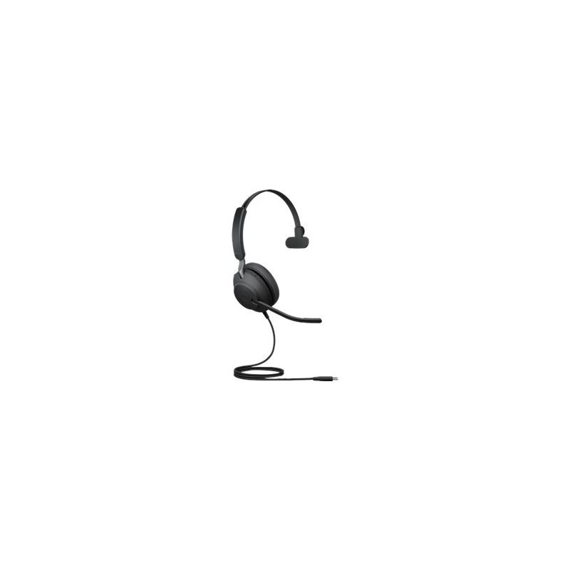 Jabra Evolve2 40 UC Mono -kuuloke mikrofonilla, USB-C, musta