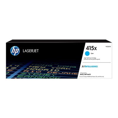 HP 415X, tuottoisa laserväriainekasetti, sinivihreä, jopa 6000 sivua