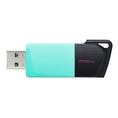 Kingston 256GB DataTraveler Exodia M, 3.2 Gen1 USB-A -muistitikku, musta/sinivihreä