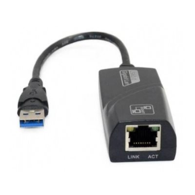 Microdata Gigabit Ethernet NIC 10/100/1000 USB 3.0 Realtek -verkkosovitin, musta