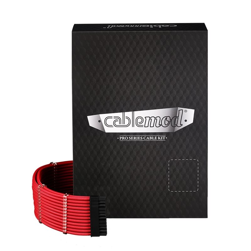 CableMod C-Series Pro ModMesh Sleeved 12VHPWR Cable Kit for Corsair RM Yellow Label / AXi / HXi (Red)