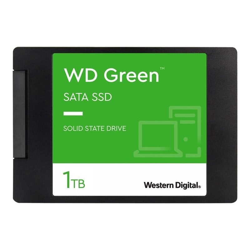 Western Digital 1TB WD Green, 2.5" SSD-levy, SATA III, 545 MB/s
