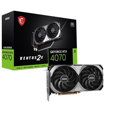 MSI GeForce RTX 4070 VENTUS 2X E OC -näytönohjain, 12GB GDDR6X