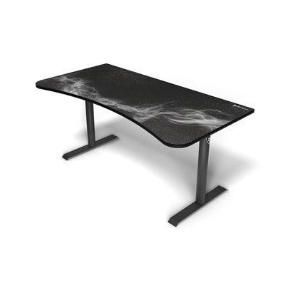 Arozzi Arena Gaming Desk - Gunmetal - Galaxy -pelipöytä, musta/grafiikka