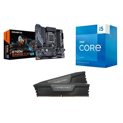 Gigabyte B760M GAMING X AX + Core i5-13400F + 32GB DDR5 5200MHz (Bundletarjous!)