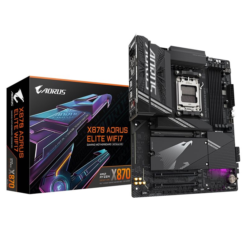 Gigabyte X870 AORUS ELITE WIFI7, ATX-emolevy