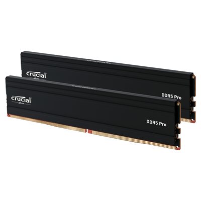 Crucial 32GB (2 x 16GB) Pro, DDR5 5600MHz, CL46, 1.10V, musta