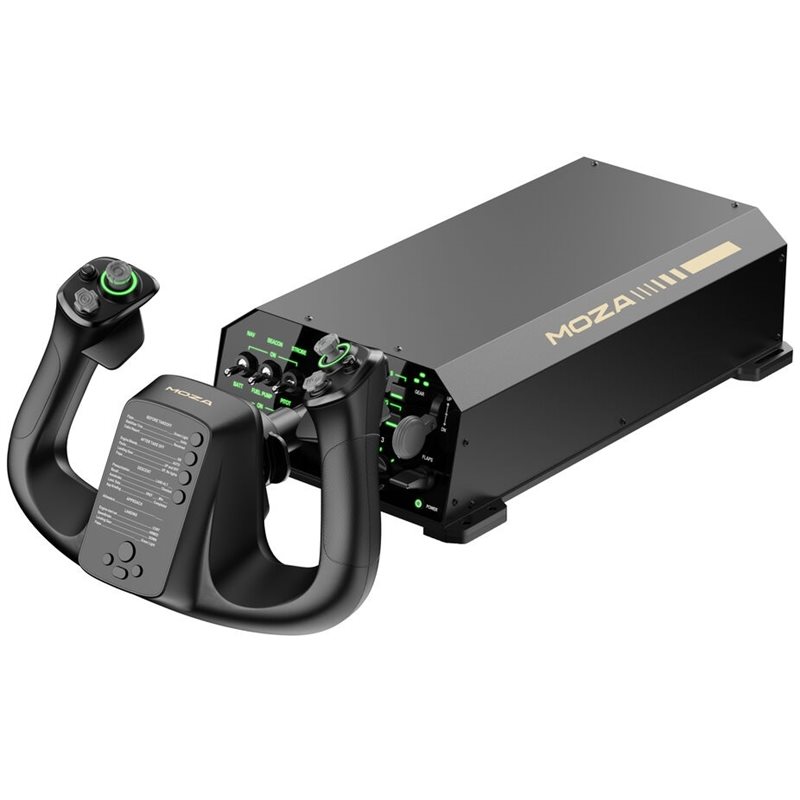 MOZA Racing AY210 Force Feedback Yoke Base, lento-ohjaimen pohjayksikkö, musta - Kuva 2