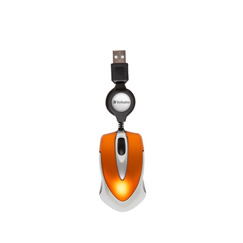 Verbatim Optinen langallinen matkahiiri, USB-A, oranssi
